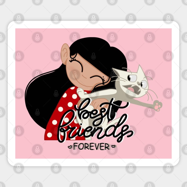 BEST FRIENDS FOREVER Magnet by MAYRAREINART